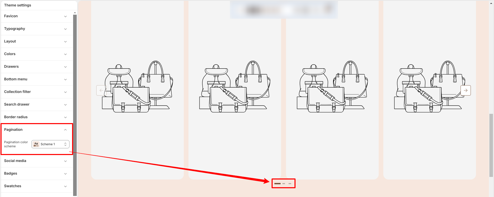 Pagination Color Scheme 3
