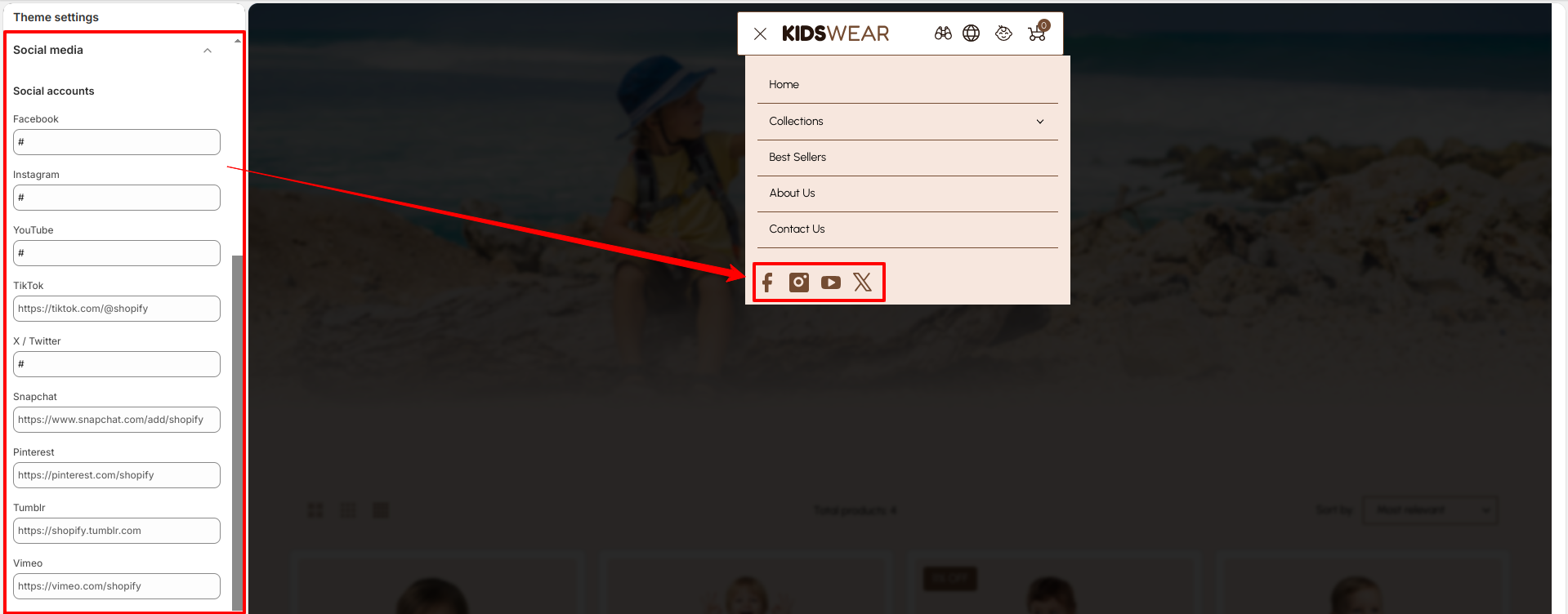 Social Media Settings