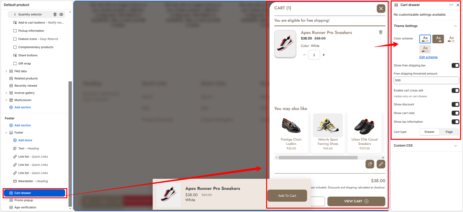 Cart Settings