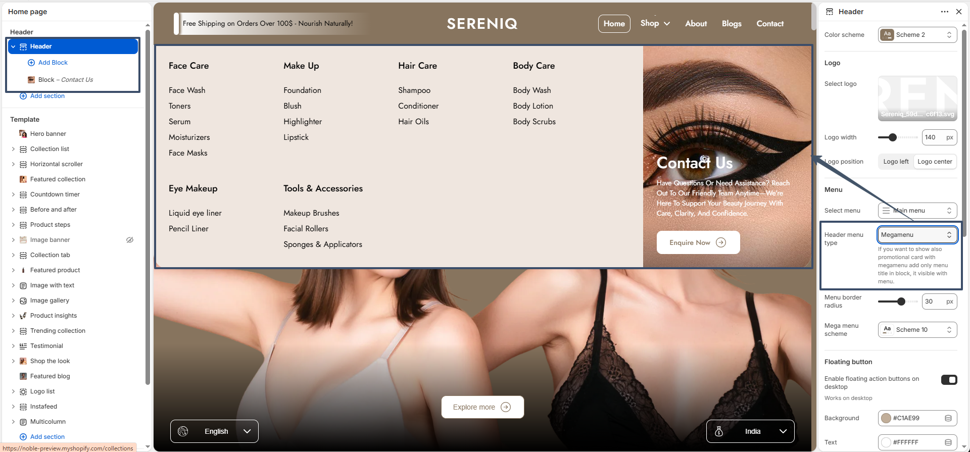 Header Mega Menu