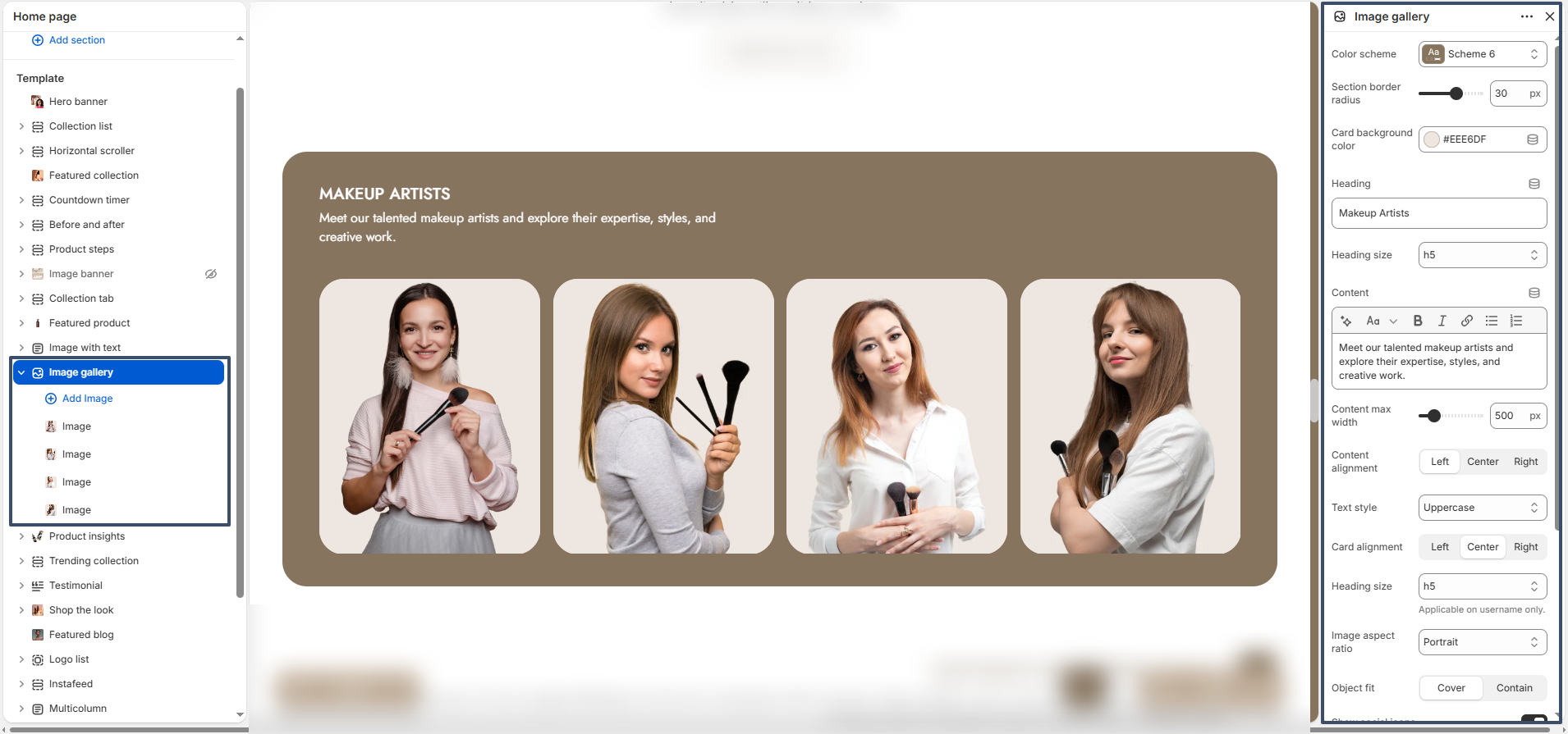image gallery preview