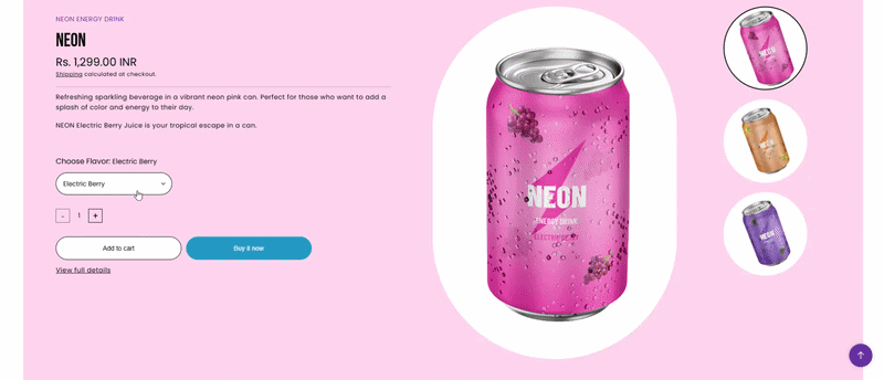 Variant background color preview